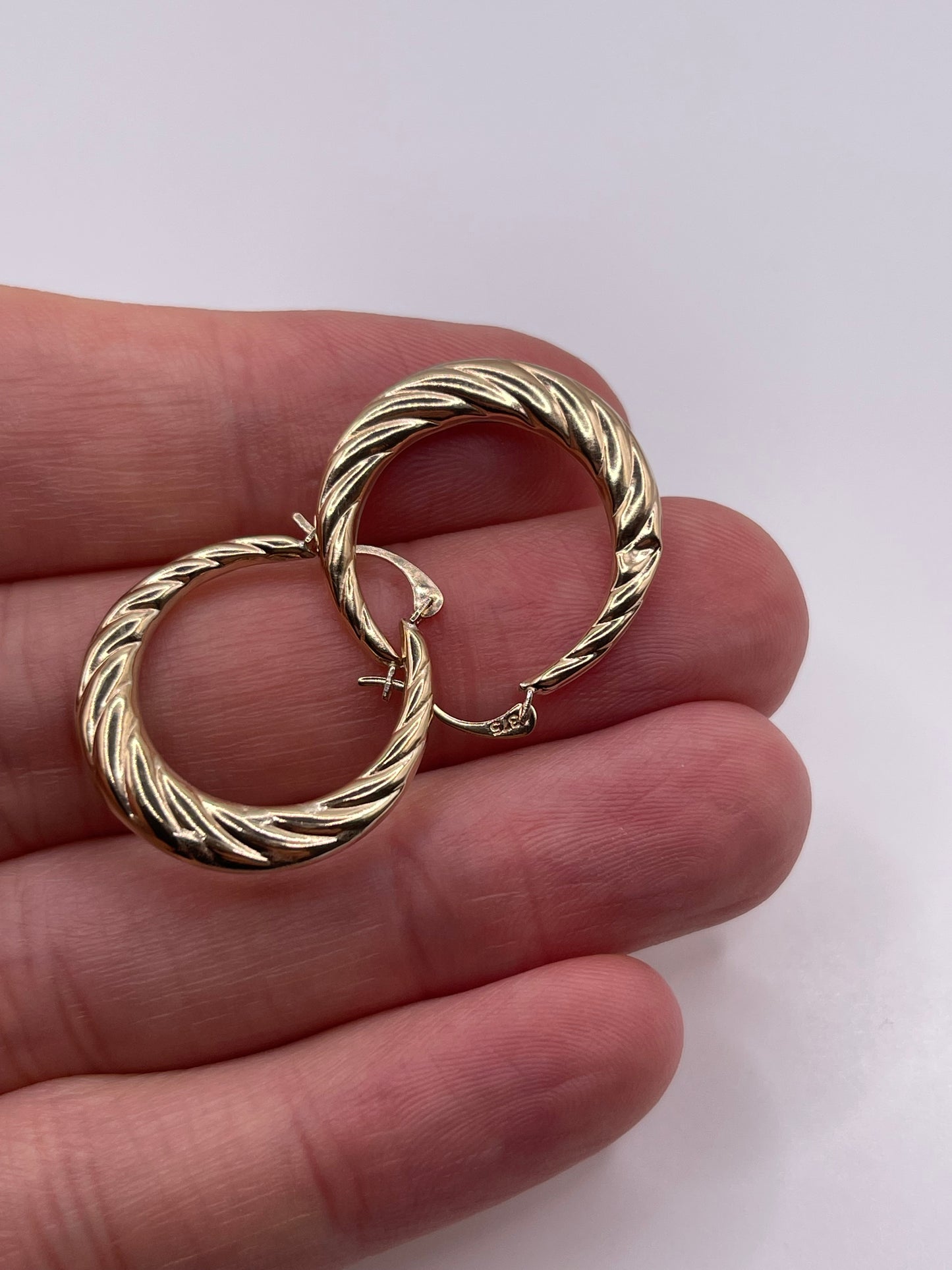 9ct gold creole earrings
