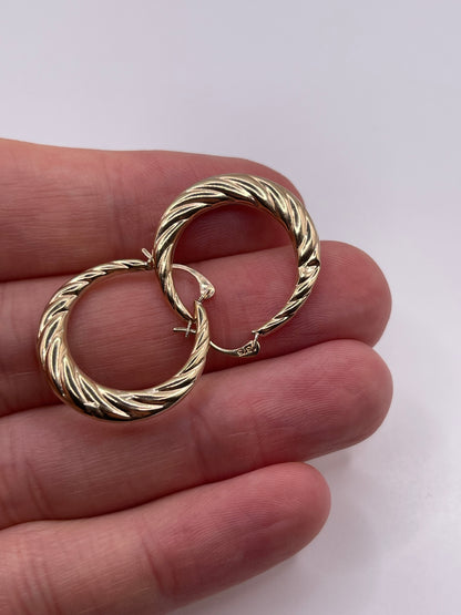 9ct gold creole earrings