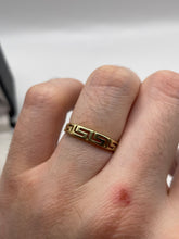 Load image into Gallery viewer, 9ct gold Greek key ring

