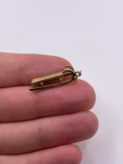 9ct gold sled charm