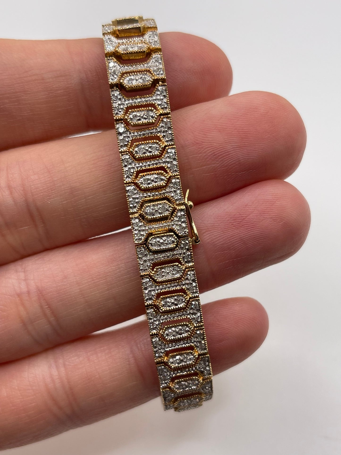 9ct gold diamond bracelet
