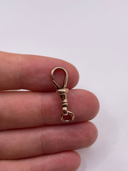 9ct rose gold swivel dog clip 8