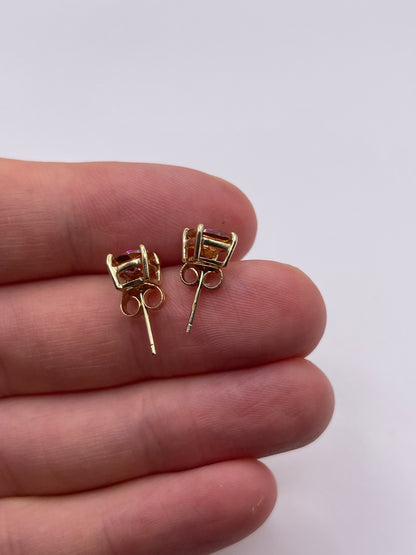 9ct gold topaz earrings
