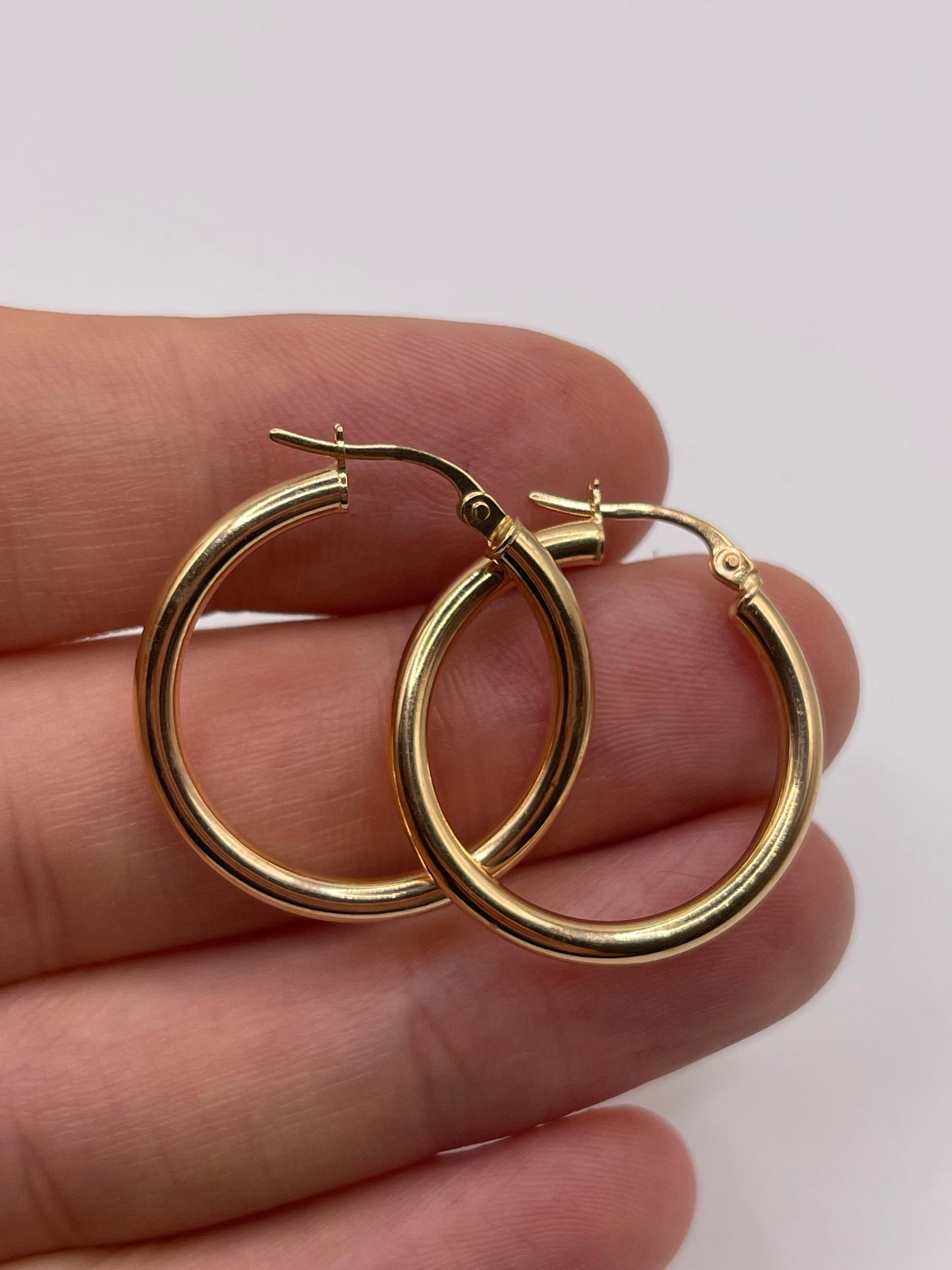 9ct gold creole earrings
