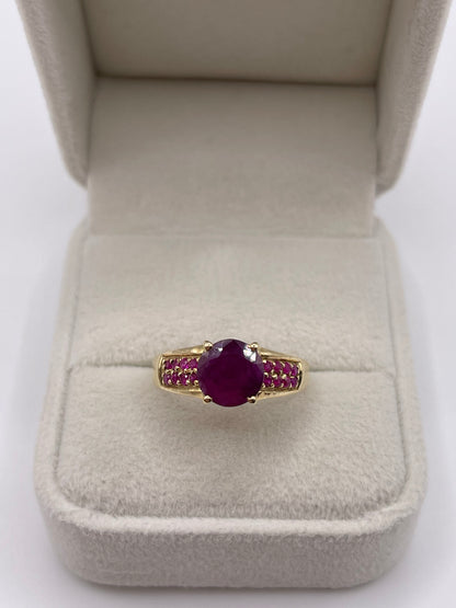 9ct gold ruby ring