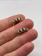 Load image into Gallery viewer, 18ct gold sapphire and diamond earrings
