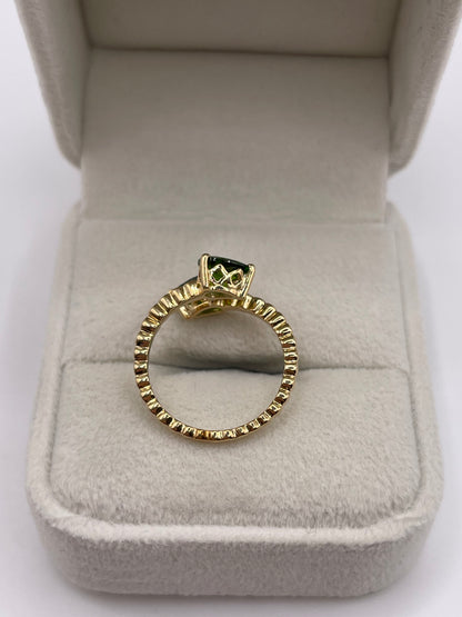 9ct gold diopside ring