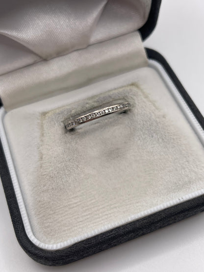 18ct white gold eternity ring