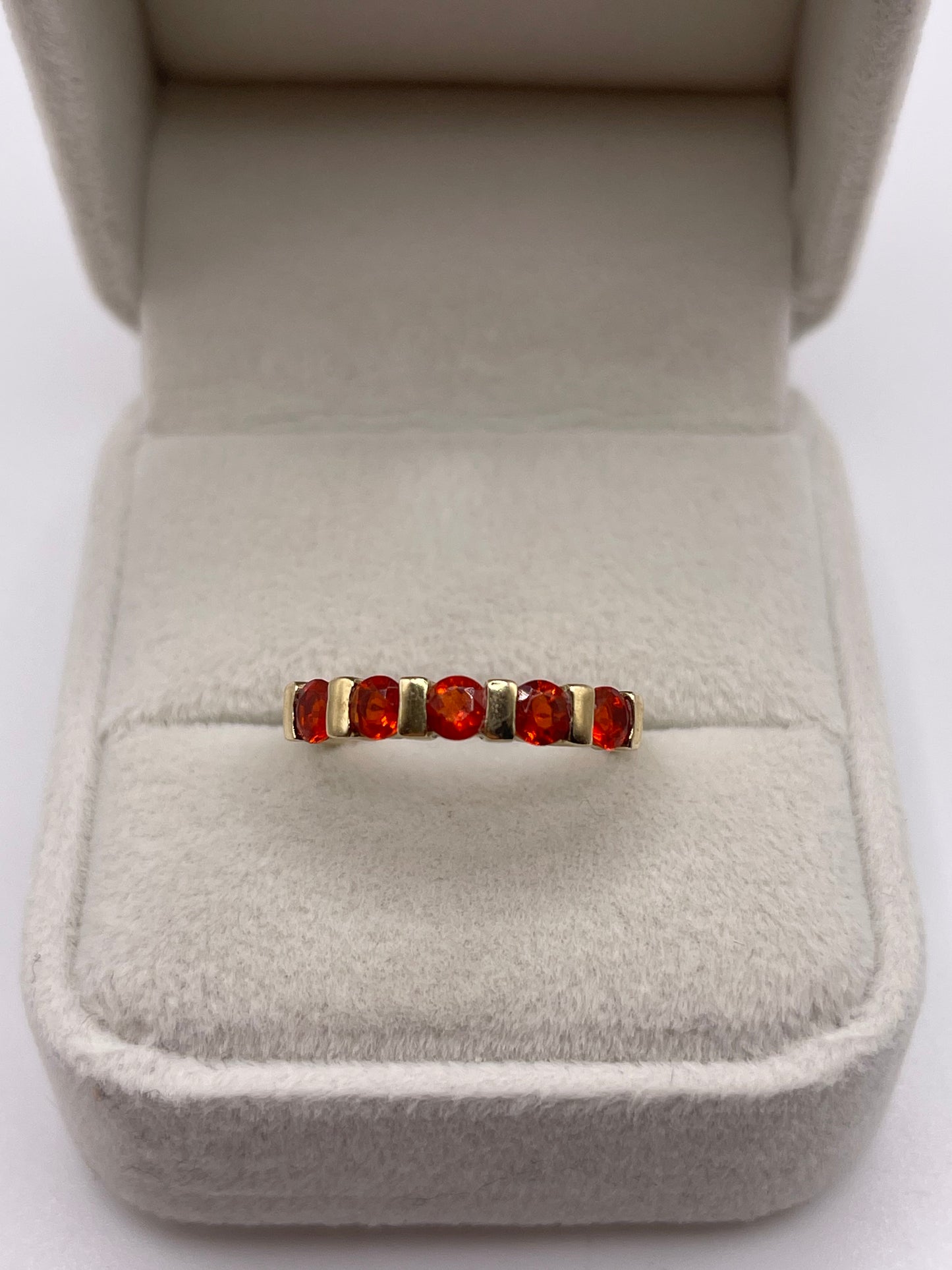 9ct gold fire opal ring