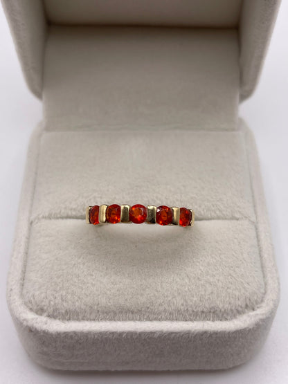 9ct gold fire opal ring