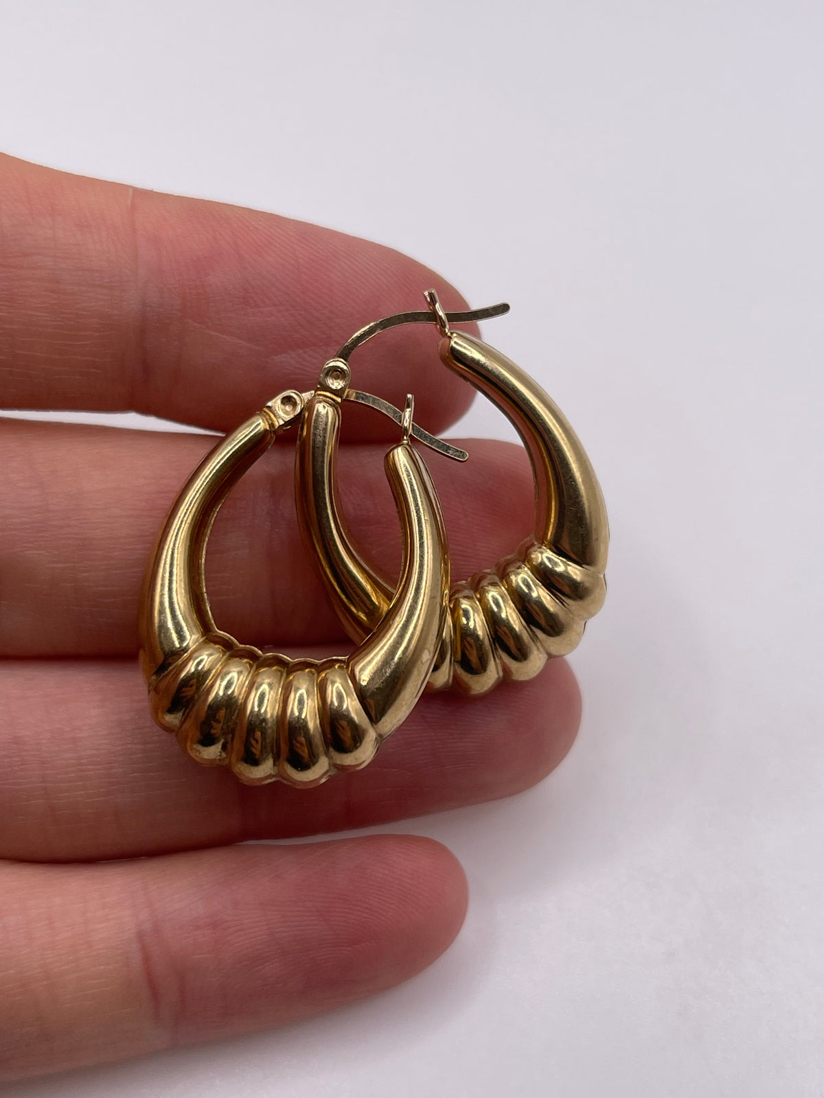 9ct gold creole earrings
