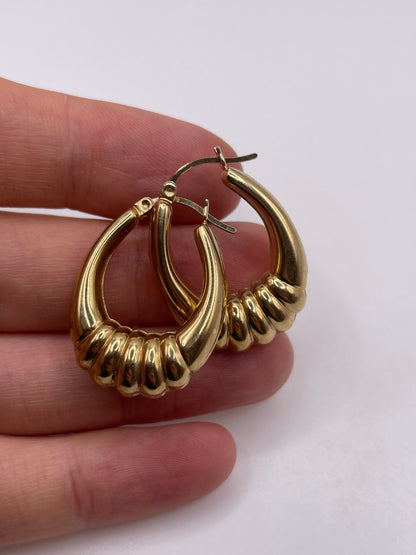 9ct gold creole earrings