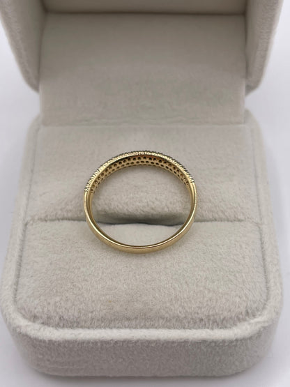 9ct gold diamond cluster ring