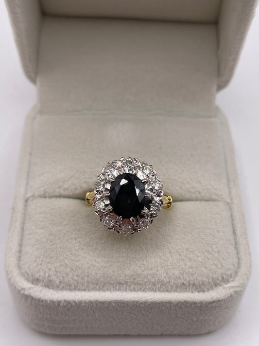 18ct gold sapphire and diamond ring