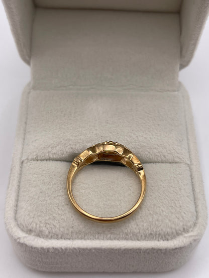 9ct gold sapphire and diamond ring