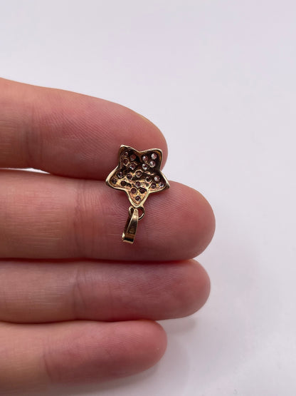 9ct gold cz star pendant