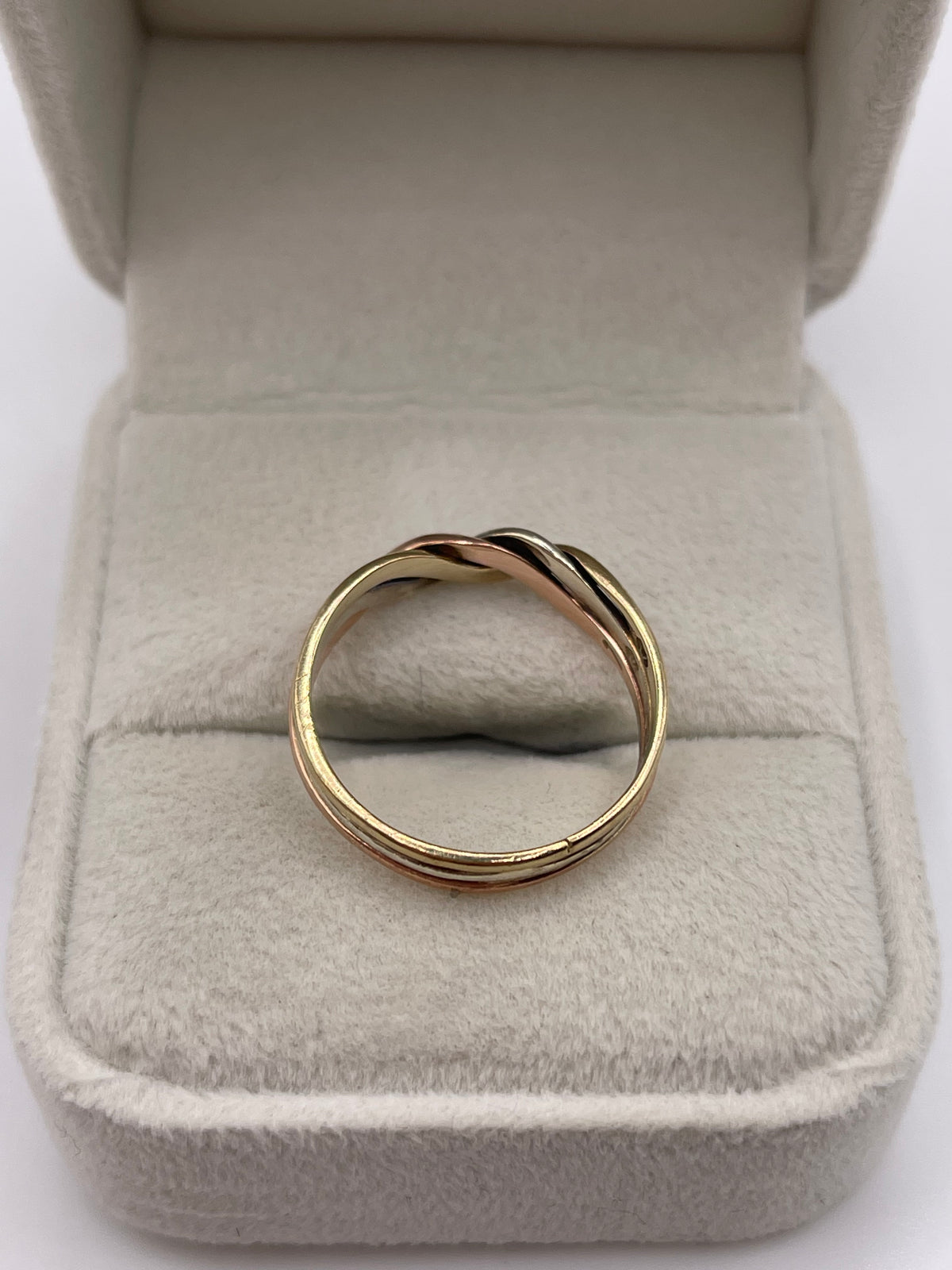 9ct tri gold ring