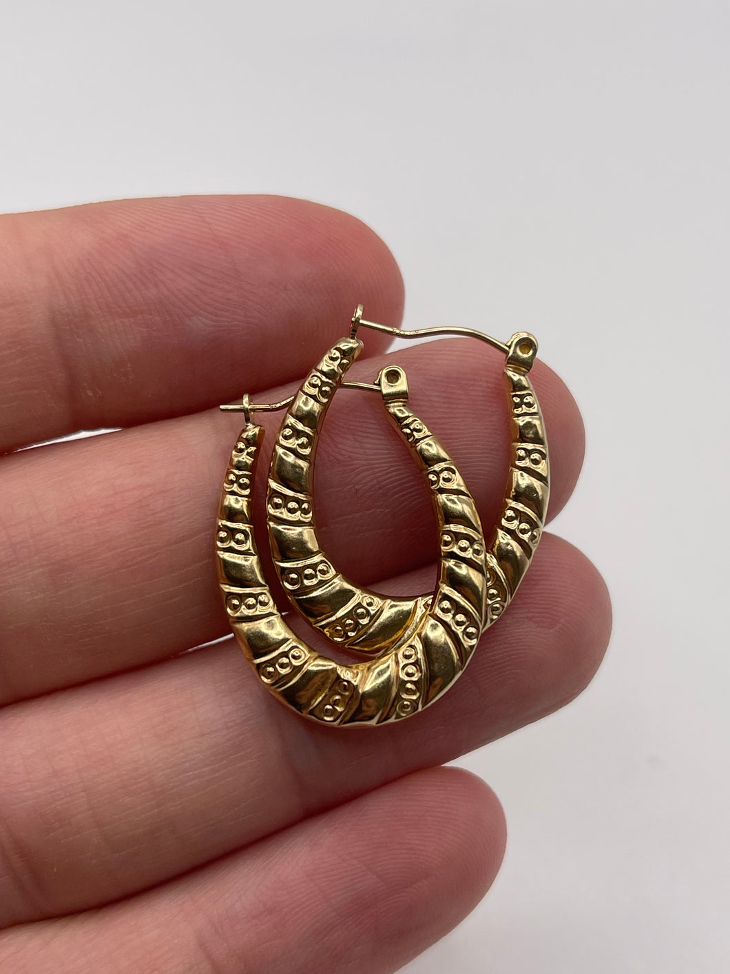 9ct gold creole earrings