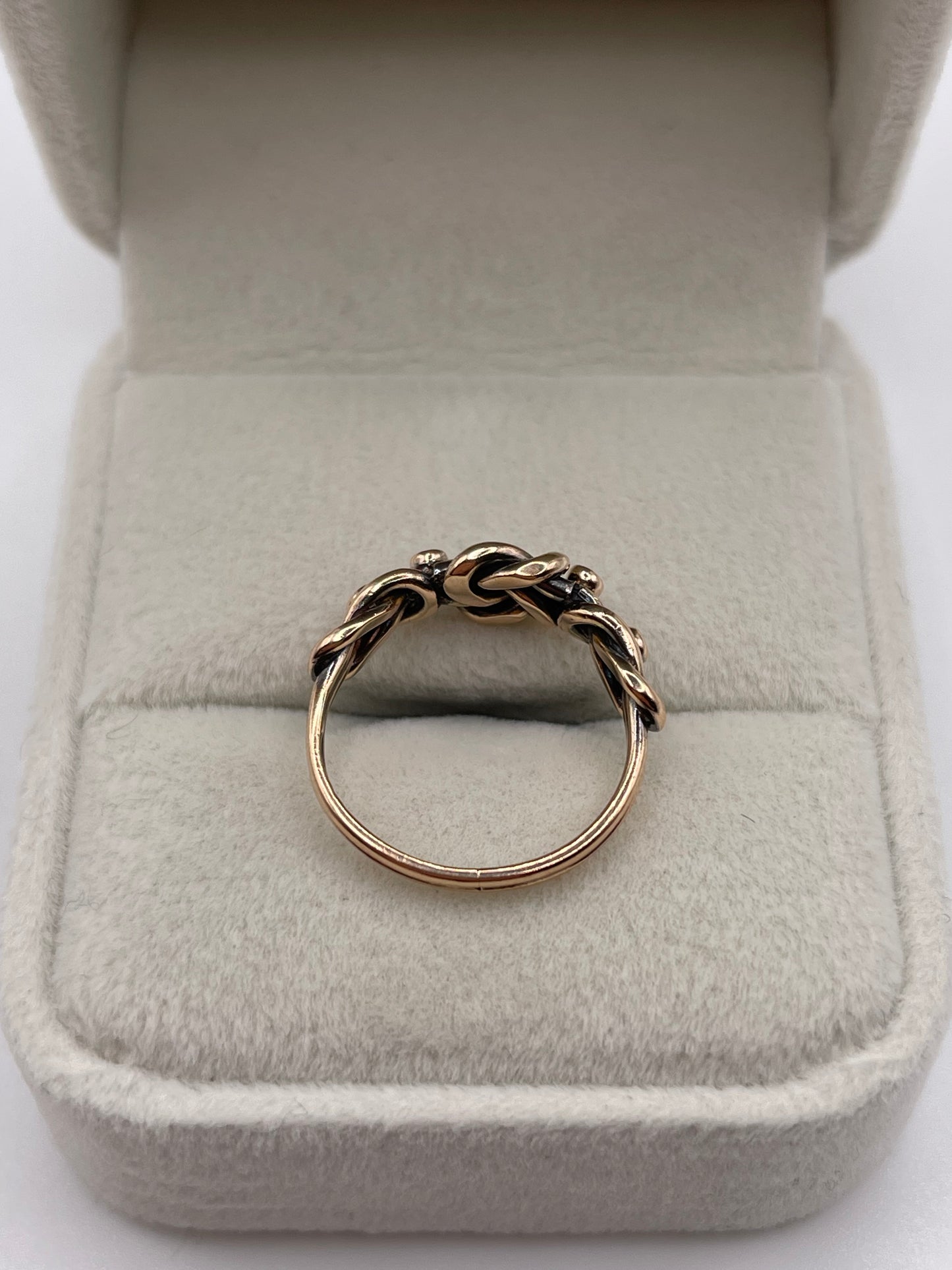9ct rose gold knot ring