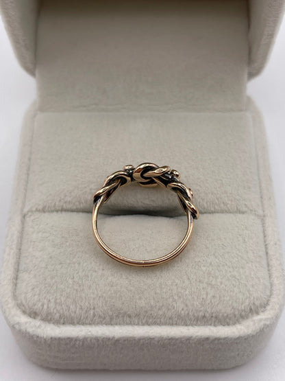 9ct rose gold knot ring
