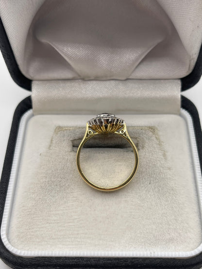 18ct gold sapphire and diamond ring