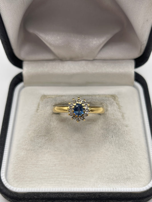 18ct gold sapphire and diamond ring