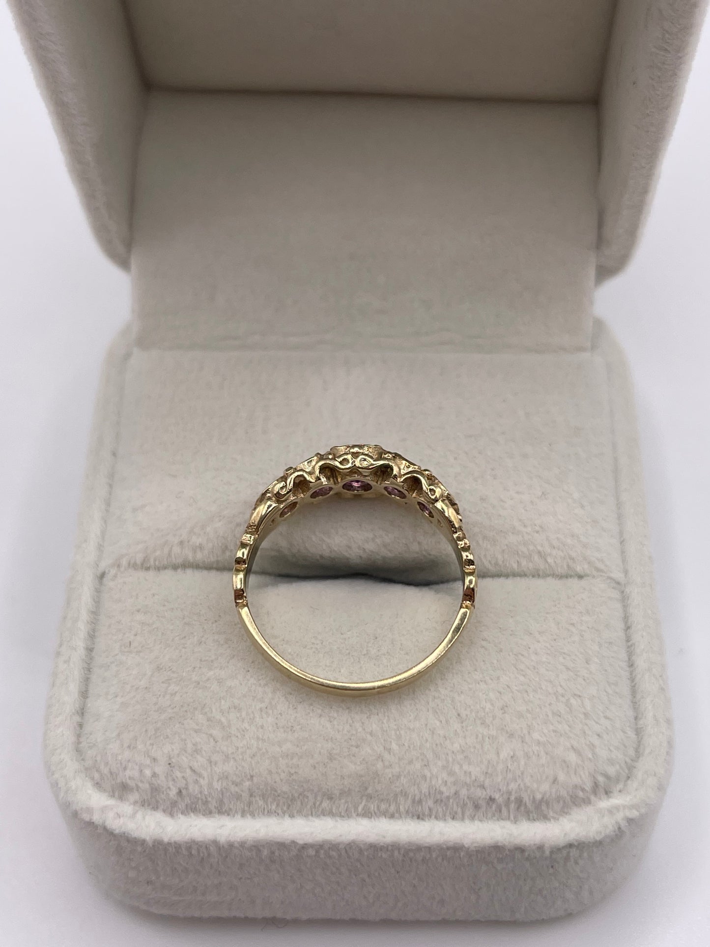 9ct gold amethyst ring