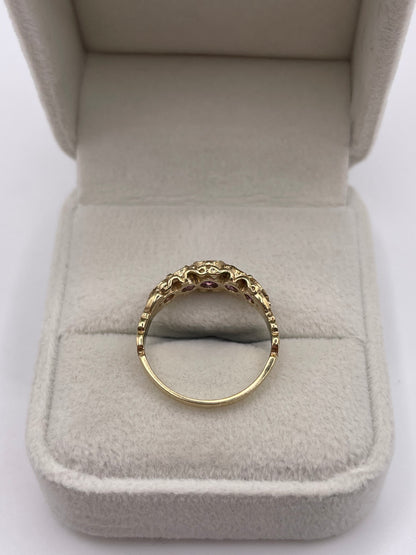 9ct gold amethyst ring