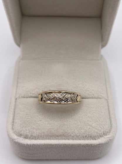 9ct gold diamond ring