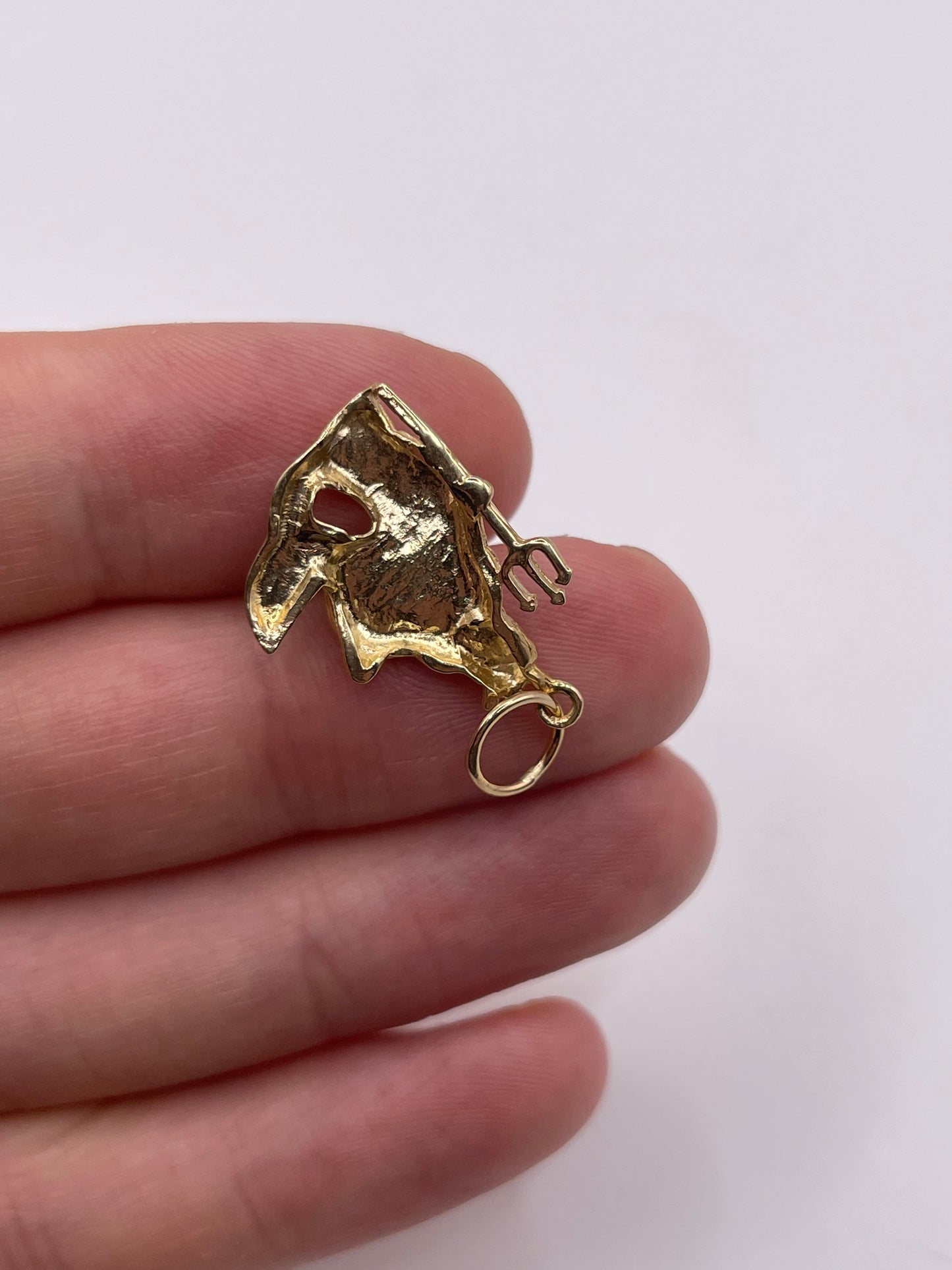 9ct gold Aquarius pendant