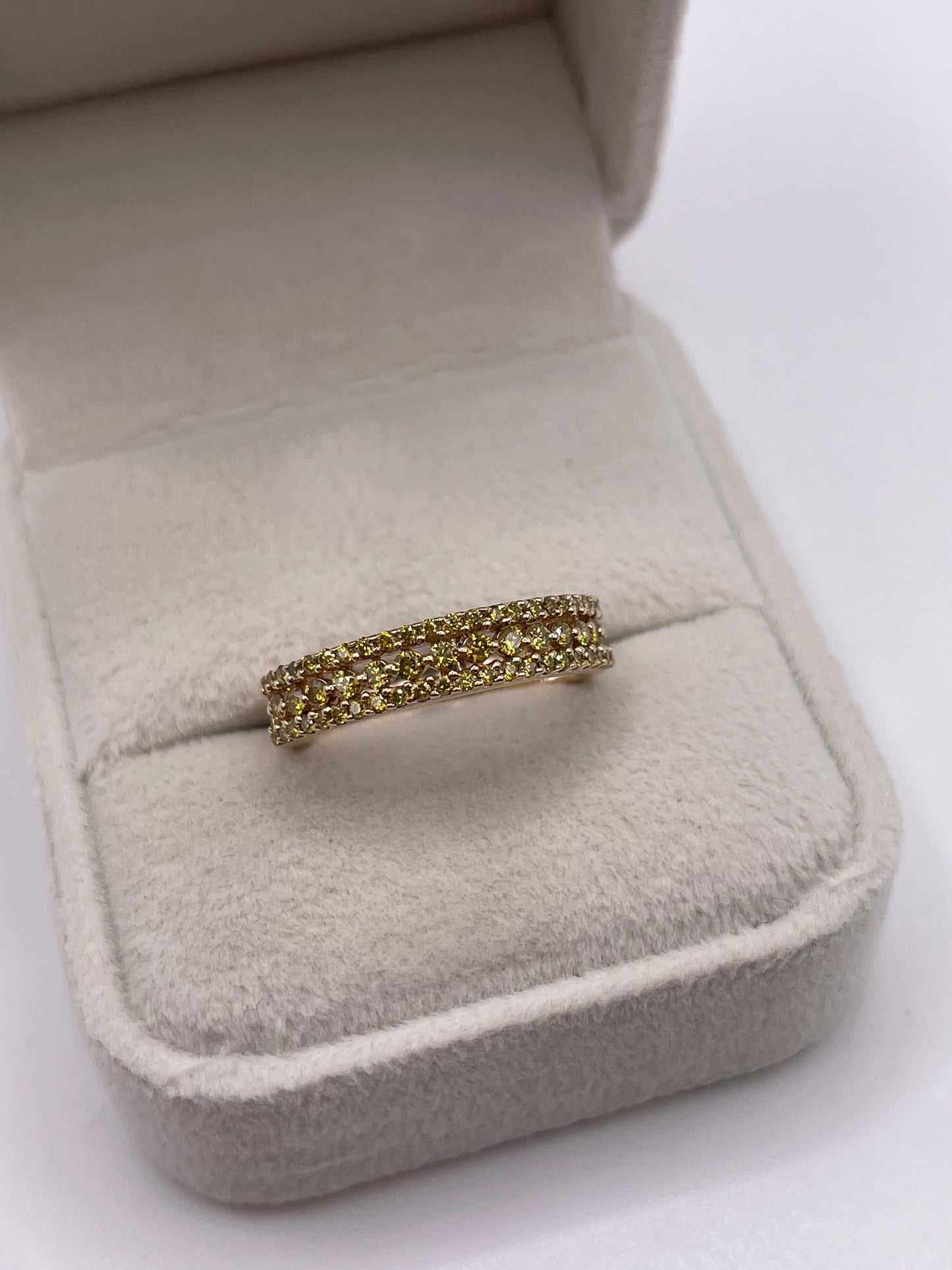 9ct gold yellow diamond cluster ring