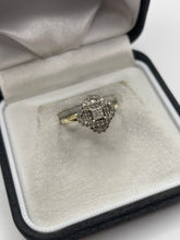 Load image into Gallery viewer, 9ct gold diamond cluster ring
