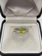 Load image into Gallery viewer, 9ct gold sphene and zircon ring

