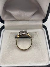 Load image into Gallery viewer, 9ct gold opal, sapphire and cz ring
