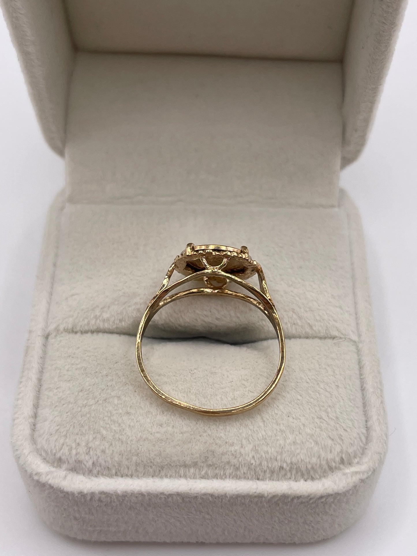 9ct gold coin ring