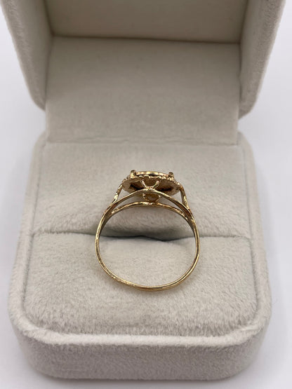 9ct gold coin ring