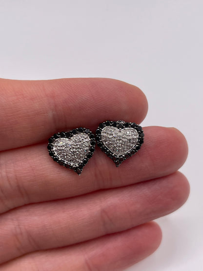 9ct white gold diamond cluster earrings