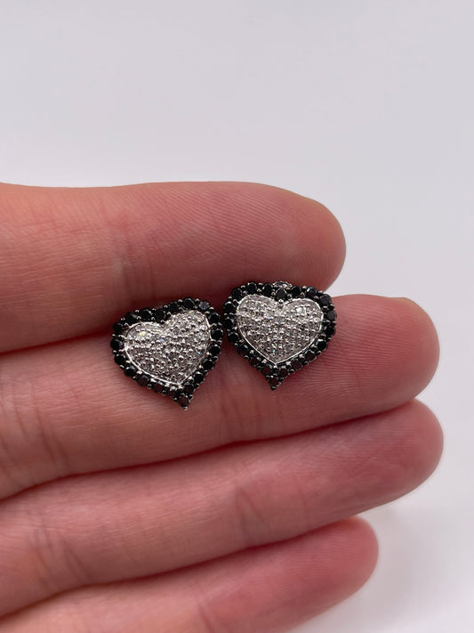 9ct white gold diamond cluster earrings
