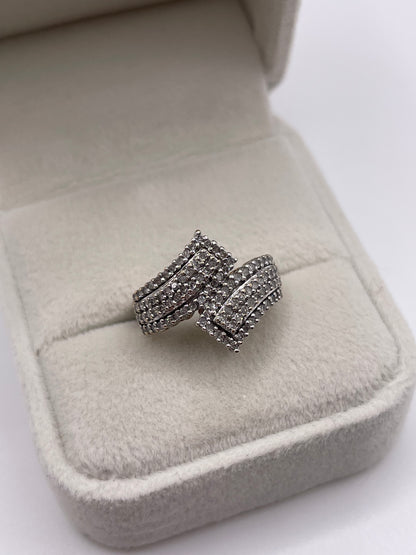 9ct gold diamond cluster ring
