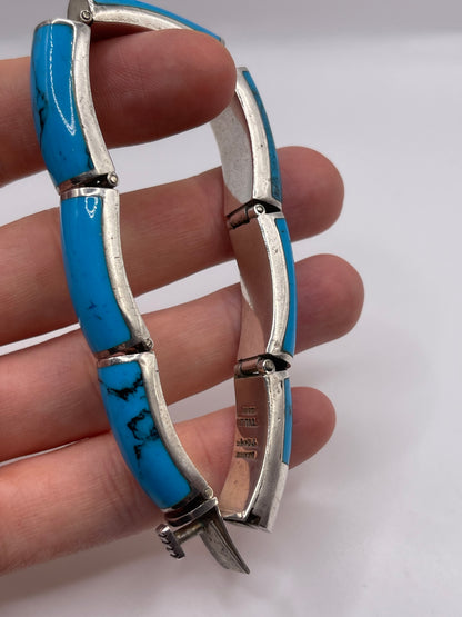 Heavy silver Mexican bracelet