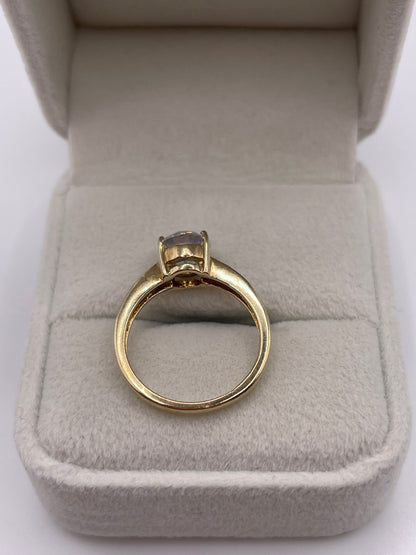 9ct gold mystic topaz and zircon ring