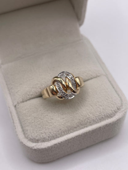 9ct gold diamond ring