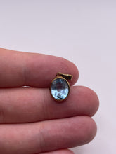 Load image into Gallery viewer, 9ct gold blue topaz pendant
