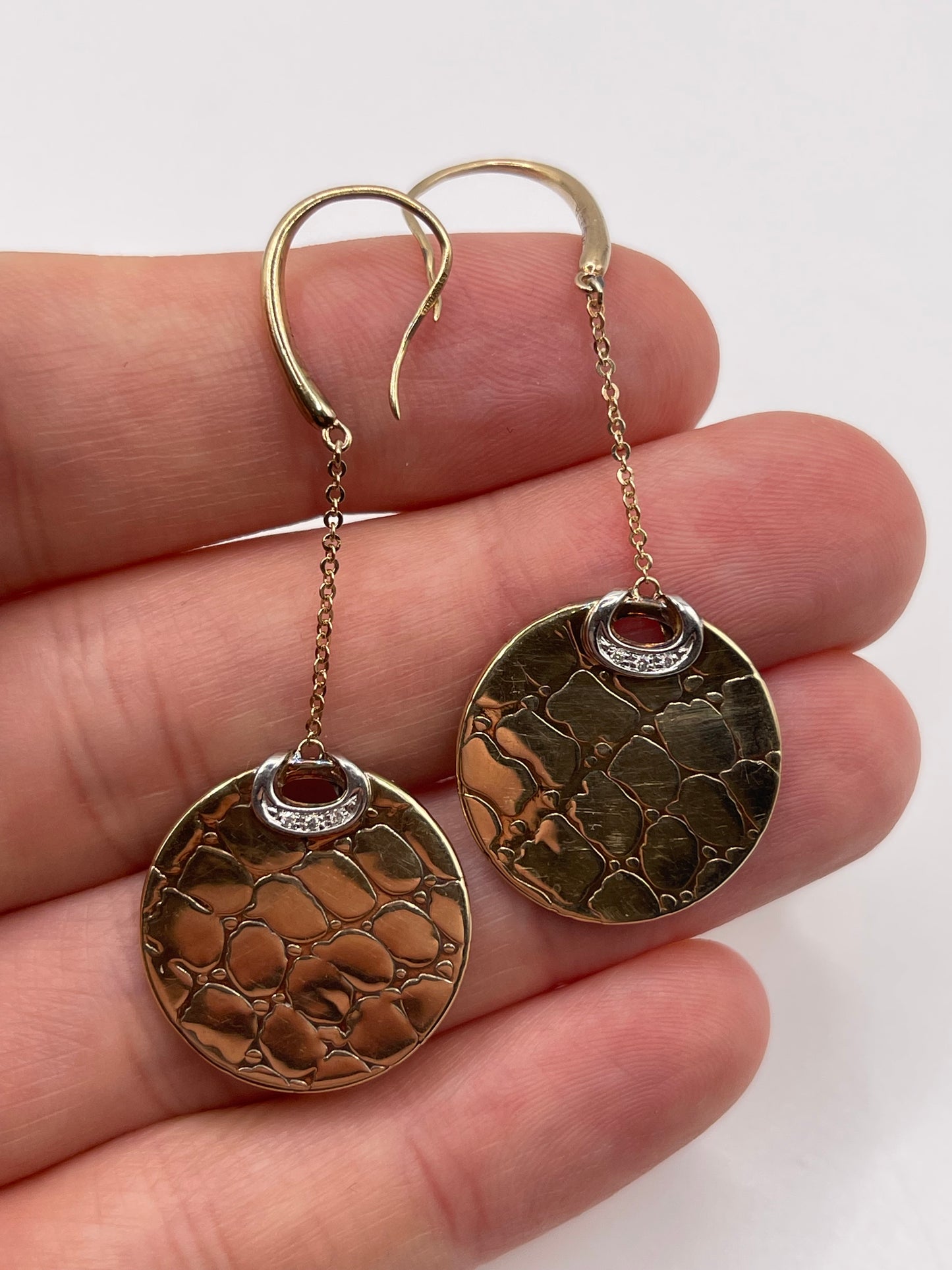 9ct gold diamond earrings