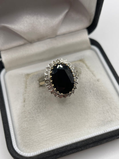 9ct gold sapphire and diamond ring