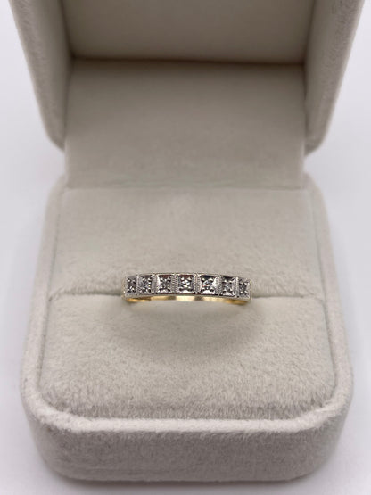 9ct gold diamond ring
