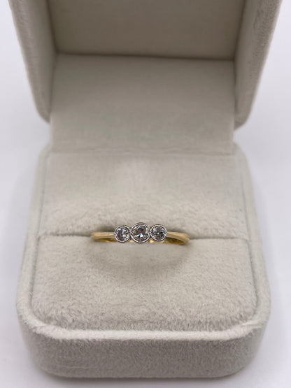 18ct gold platinum diamond ring
