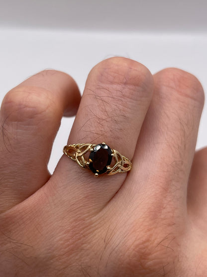 9ct gold Smokey quartz ring