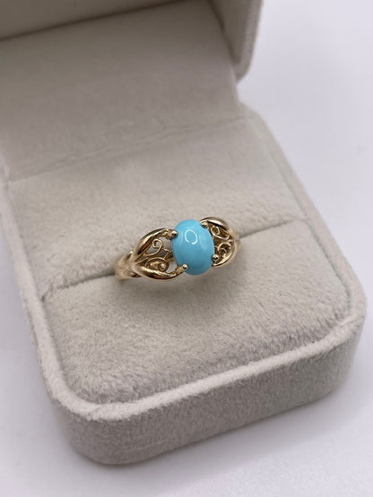 9ct gold turquoise ring
