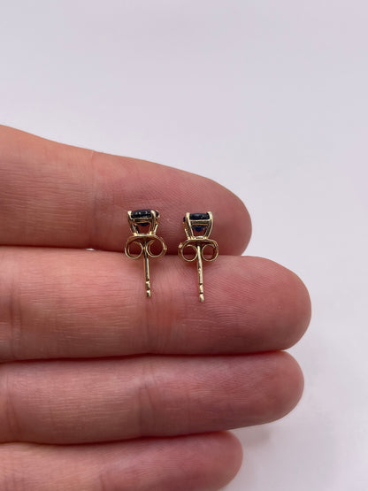 9ct gold sapphire earrings
